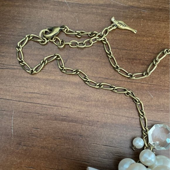 Chloe +Isabel Lotus Pearl & Crystal Drop Necklace - Picture 9 of 10